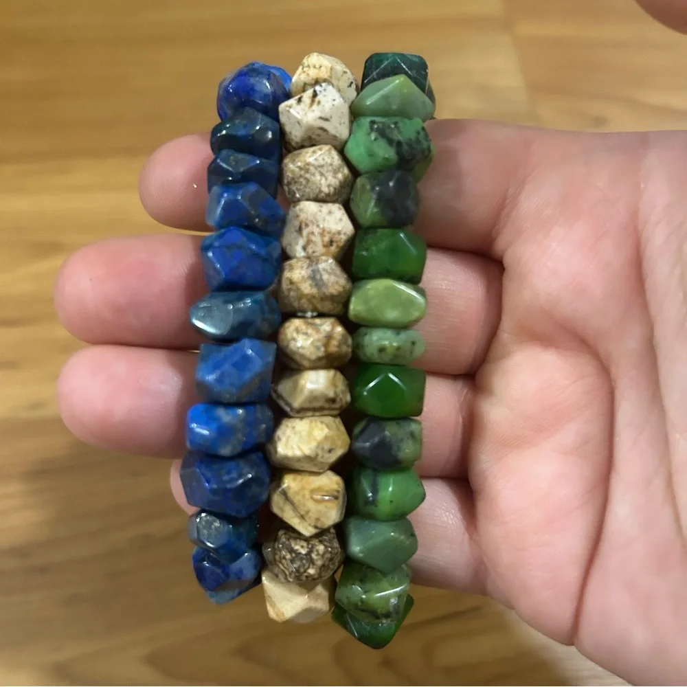 Multicolor Plus Size Beaded Stone Bracelets